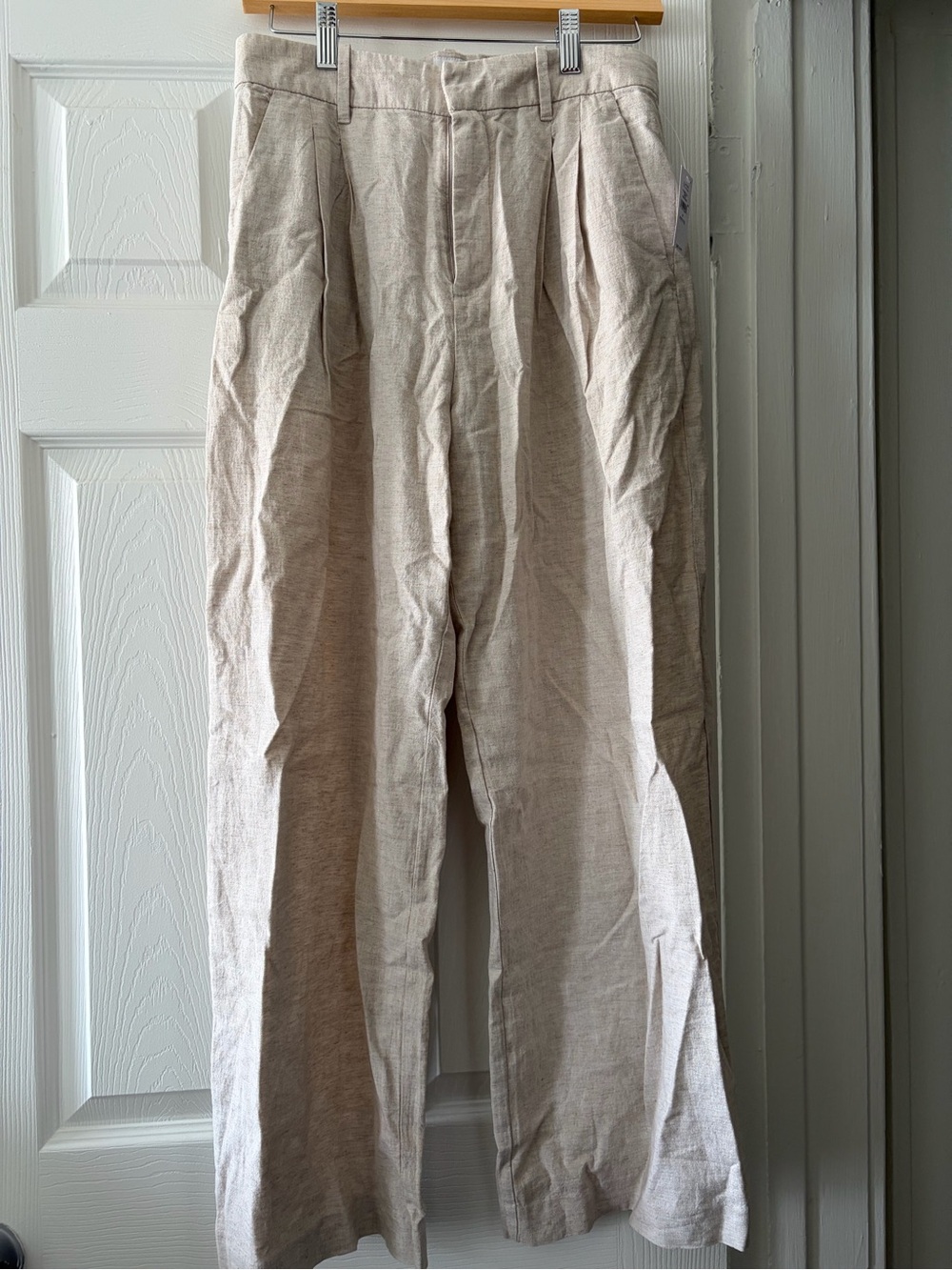 365 High Rise Linen-Blend Trousers